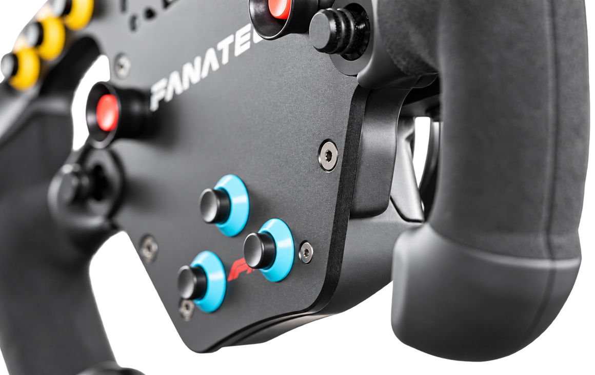 Detal wykonania kierownicy Fanatec F1 Esports V2